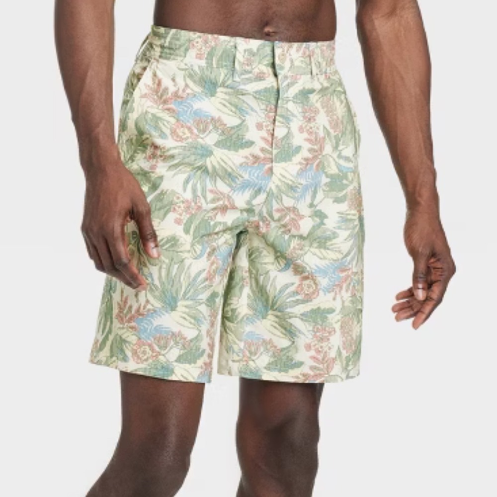 Mens Goodfellow & Co Floral Hybrid Swim Shorts Size 36‎ 9" Inseam NWT